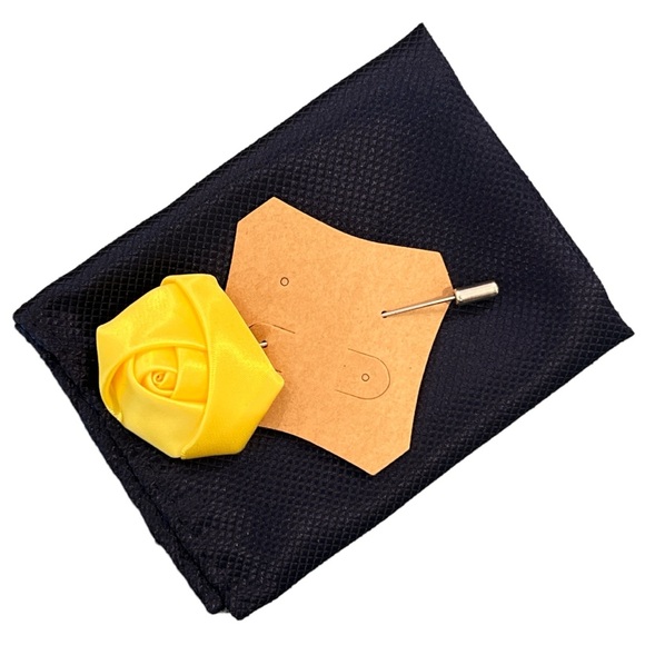NEW Men’s pocket square and lapel pin - Picture 1 of 1